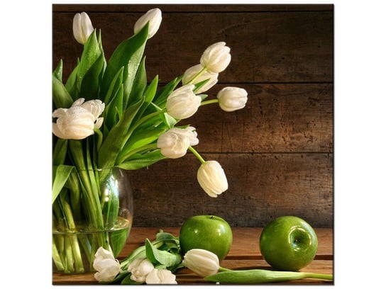 Obraz Białe tulipany, 50x50 cm Oobrazy