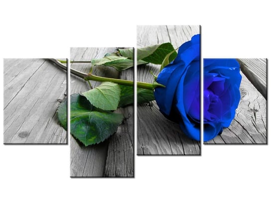 Obraz Bławatkowa róża, 4 elementy, 120x70 cm Oobrazy
