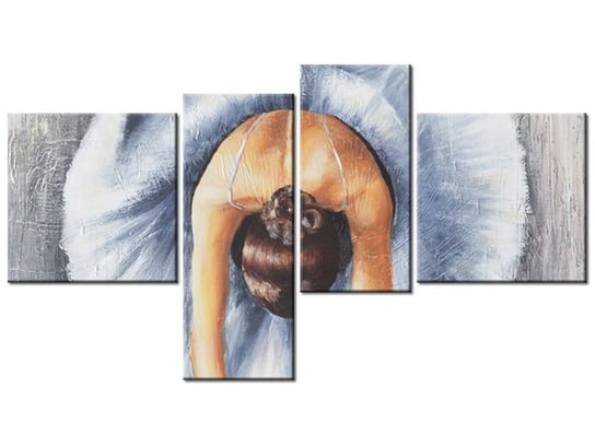 Obraz Błękitna baletnica, 4 elementy, 100x55 cm Oobrazy