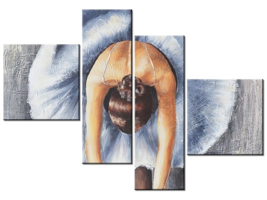 Obraz Błękitna baletnica, 4 elementy, 100x70 cm Oobrazy