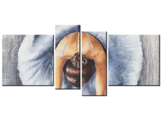 Obraz Błękitna baletnica, 4 elementy, 120x55 cm Oobrazy