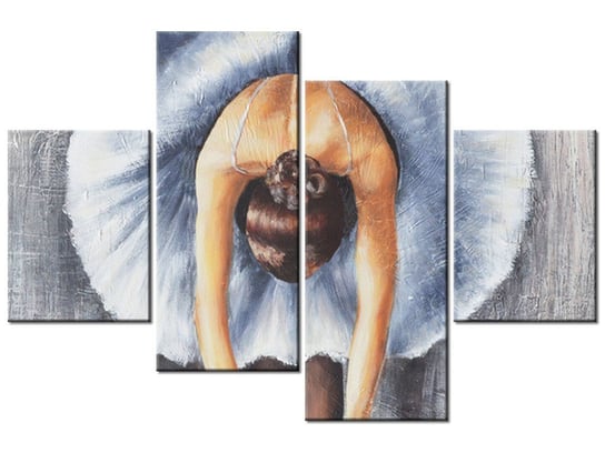 Obraz Błękitna baletnica, 4 elementy, 120x80 cm Oobrazy