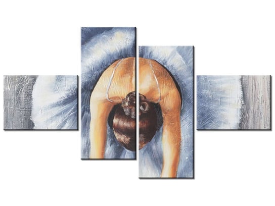 Obraz Błękitna baletnica, 4 elementy, 140x80 cm Oobrazy