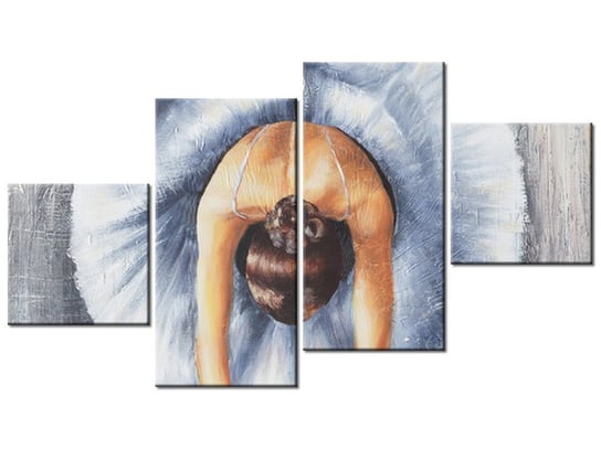 Obraz Błękitna baletnica, 4 elementy, 160x90 cm Oobrazy