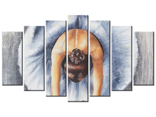Obraz Błękitna baletnica, 7 elementów, 140x80 cm Oobrazy