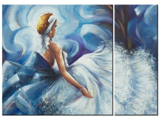 Obraz Błękitna dama, 2 elementy, 70x50 cm Oobrazy