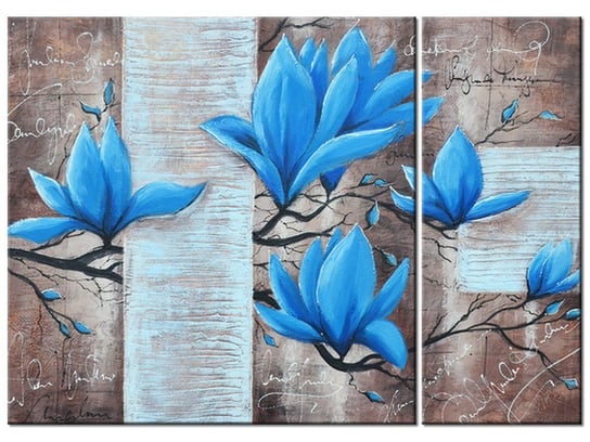 Obraz Błękitna magnolia, 2 elementy, 70x50 cm Oobrazy