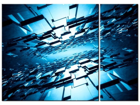 Obraz Błękitna otchłań 3D, 2 elementy, 70x50 cm Oobrazy