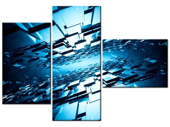 Obraz Błękitna otchłań 3D, 3 elementy, 100x70 cm Oobrazy
