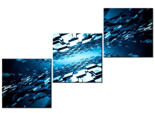 Obraz Błękitna otchłań 3D, 3 elementy, 120x80 cm Oobrazy