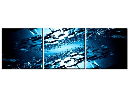 Obraz Błękitna otchłań 3D, 3 elementy, 150x50 cm Oobrazy