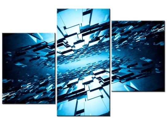Obraz Błękitna otchłań 3D, 3 elementy, 90x60 cm Oobrazy