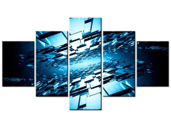 Obraz Błękitna otchłań 3D, 5 elementów, 125x70 cm Oobrazy