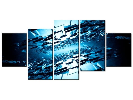Obraz Błękitna otchłań 3D, 5 elementów, 150x70 cm Oobrazy