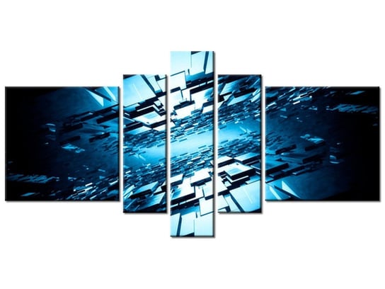 Obraz Błękitna otchłań 3D, 5 elementów, 160x80 cm Oobrazy