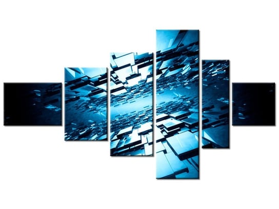 Obraz Błękitna otchłań 3D, 6 elementów, 180x100 cm Oobrazy