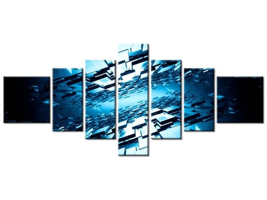 Obraz Błękitna otchłań 3D, 7 elementów, 160x70 cm Oobrazy