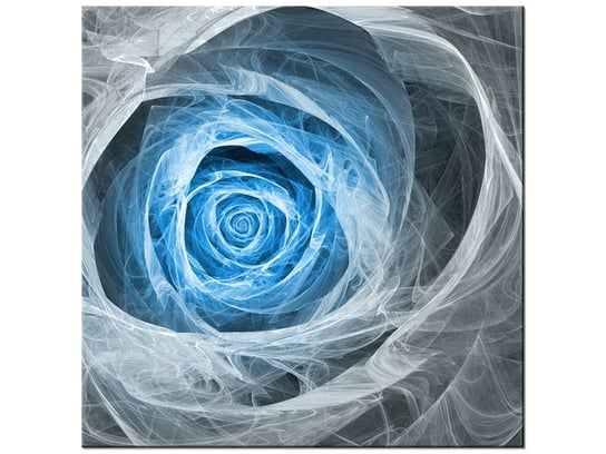 Obraz Błękitna róża fraktalna, 40x40 cm Oobrazy