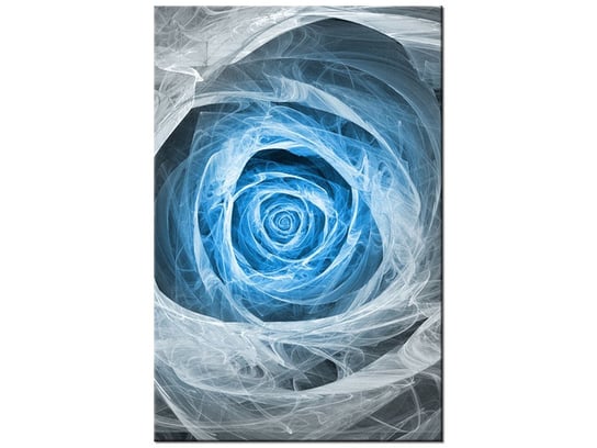 Obraz Błękitna róża fraktalna, 40x60 cm Oobrazy