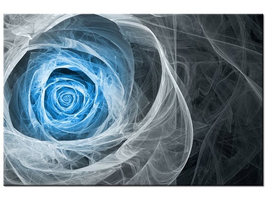 Obraz Błękitna róża fraktalna, 60x40 cm Oobrazy