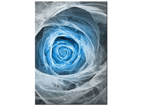 Obraz Błękitna róża fraktalna, 70x100 cm Oobrazy