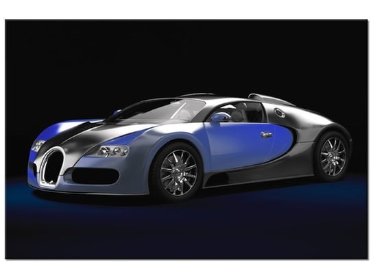 Obraz, Błękitne Bugatti Veyron, 120x80 cm Oobrazy