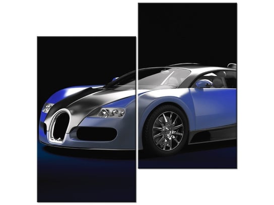 Obraz Błękitne Bugatti Veyron, 2 elementy, 60x60 cm Oobrazy