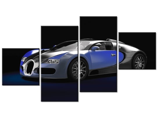 Obraz Błękitne Bugatti Veyron, 4 elementy, 160x90 cm Oobrazy