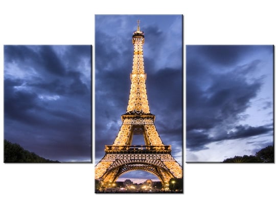 Obraz Błękitne niebo nad Paryżem, 3 elementy, 90x60 cm Oobrazy