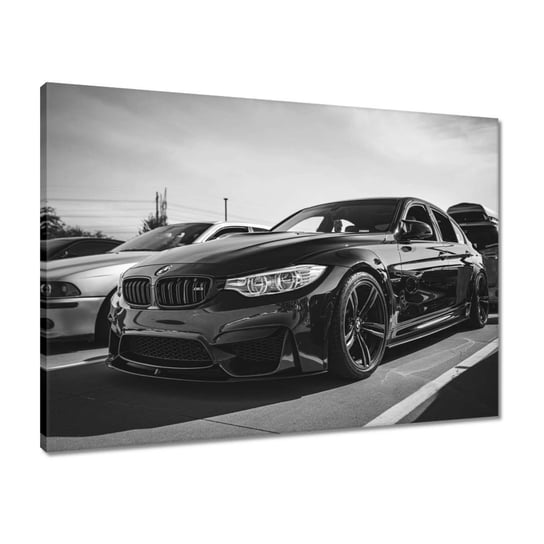 Obraz BMW M3 Auto Samochód BW, 70x50cm ZeSmakiem