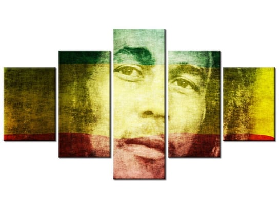 Obraz Bob Marley, 5 elementów, 125x70 cm Oobrazy