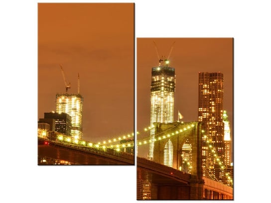 Obraz Brooklyn Bridge i WTC, 2 elementy, 60x60 cm Oobrazy