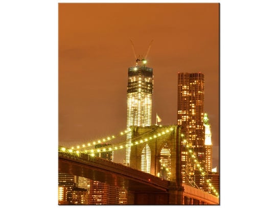 Obraz Brooklyn Bridge i WTC, 40x50 cm Oobrazy