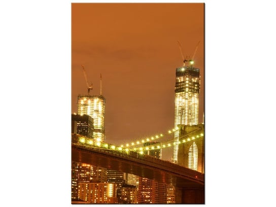 Obraz Brooklyn Bridge i WTC, 40x60 cm Oobrazy