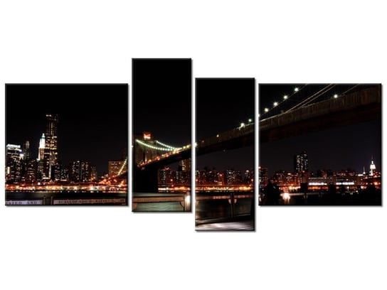 Obraz Brooklyn Bridge - Mith17, 4 elementy, 120x55 cm Oobrazy