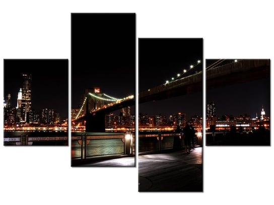 Obraz, Brooklyn Bridge - Mith17, 4 elementy, 120x80 cm Oobrazy