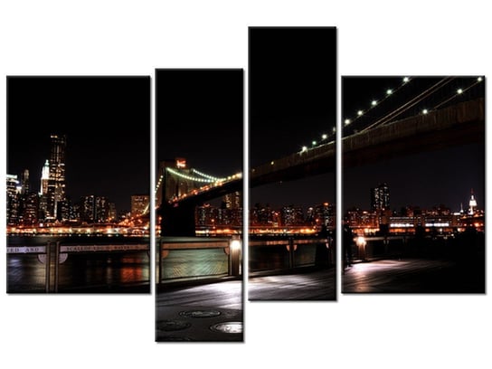 Obraz Brooklyn Bridge - Mith17, 4 elementy, 130x85 cm Oobrazy