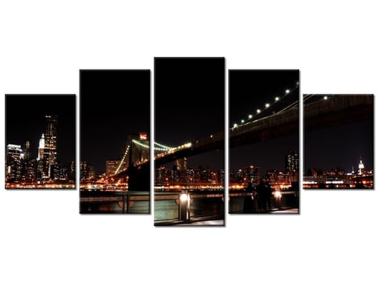 Obraz Brooklyn Bridge - Mith17, 5 elementów, 150x70 cm Oobrazy