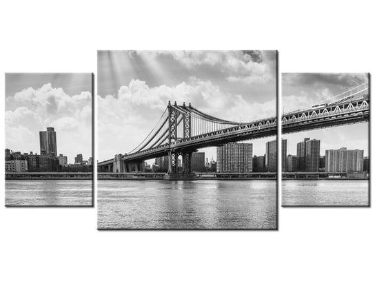 Obraz, Brooklyn Nowy Jork, 3 elementy, 80x40 cm Oobrazy