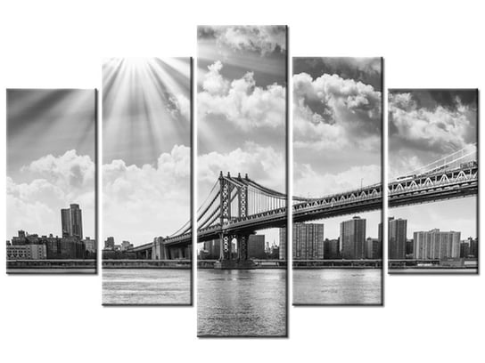 Obraz, Brooklyn Nowy Jork, 5 elementów, 150x100 cm Oobrazy