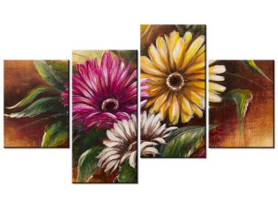 Obraz, Bukiet kwiatów, 4 elementy, 120x70 cm Oobrazy