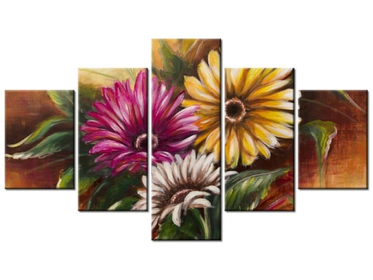 Obraz Bukiet kwiatów, 5 elementów, 125x70 cm Oobrazy