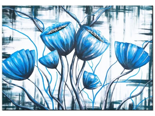 Obraz Bukiet niebieskich maków, 100x70 cm Oobrazy