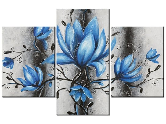 Obraz Bukiet turkusowych magnolii, 3 elementy, 90x60 cm Oobrazy