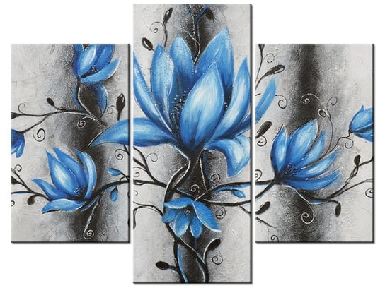 Obraz Bukiet turkusowych magnolii, 3 elementy, 90x70 cm Oobrazy
