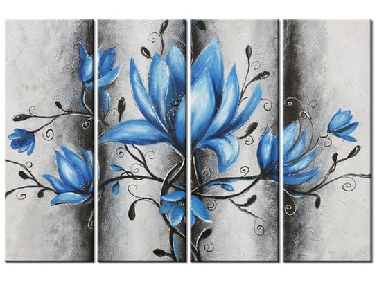 Obraz Bukiet turkusowych magnolii, 4 elementy, 120x80 cm Oobrazy