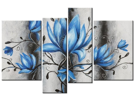Obraz Bukiet turkusowych magnolii, 4 elementy, 130x85 cm Oobrazy
