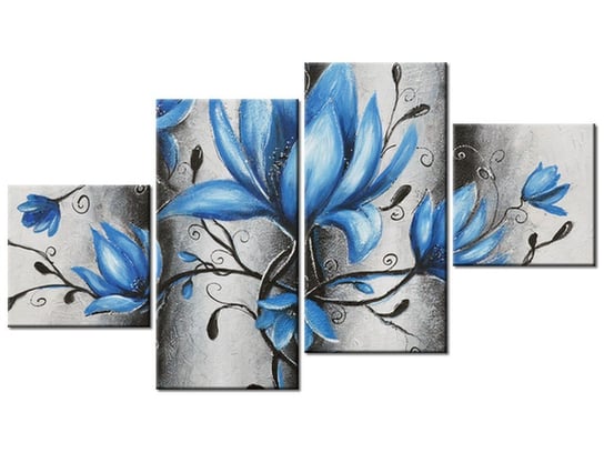 Obraz Bukiet turkusowych magnolii, 4 elementy, 160x90 cm Oobrazy
