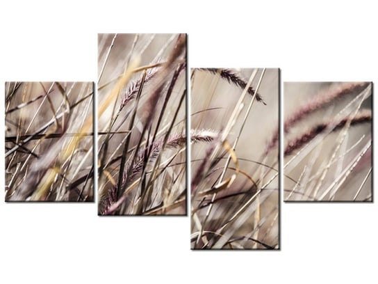 Obraz, Buszujący w trawie - Nina Matthews, 4 elementy, 120x70 cm Oobrazy