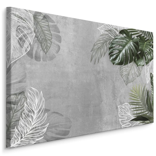 Obraz CANVAS Do Salonu Egzotyczne Liście Rośliny Dekoracja 70x50cm Muralo